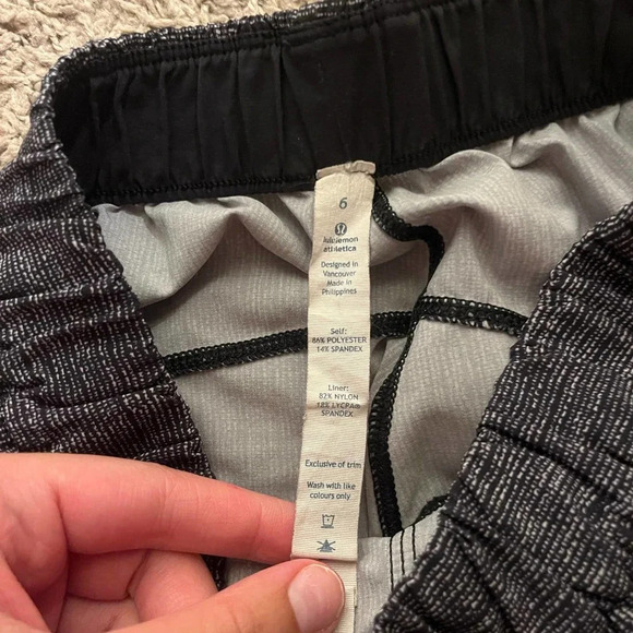 lululemon gray black 7/8 joggers running size 6 - Picture 2 of 6